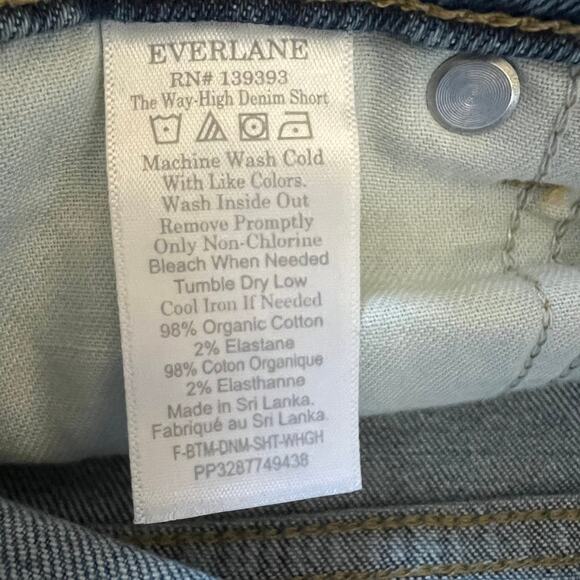 Everlane High Rise Denim Shorts The Way High Short Size 27 - Picture 12 of 12
